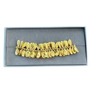 Alise Sheehan Gold tone petals choker Necklace
